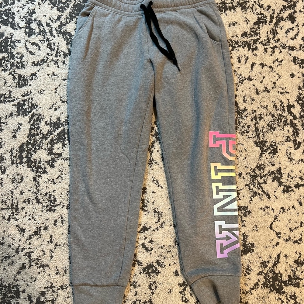 PINK ombré rainbow campus joggers